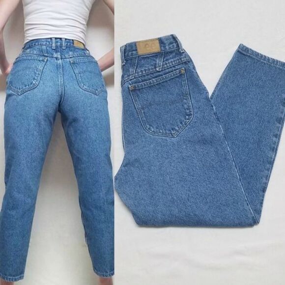 VINTAGE Lee Mid Wash Stone Wash High Rise Jeans - Picture 1 of 11